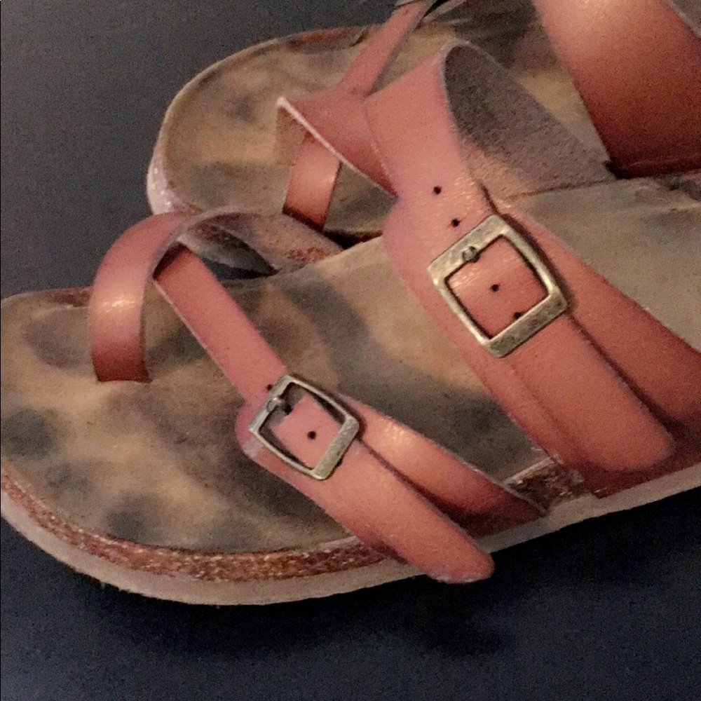 Like Birkenstock Women 10 Brown Leather Sandels